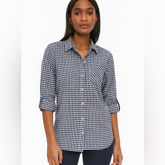 Tommy Hilfiger Tops - Tommy Hilfiger Gingham Button-Down Shirt Size Small